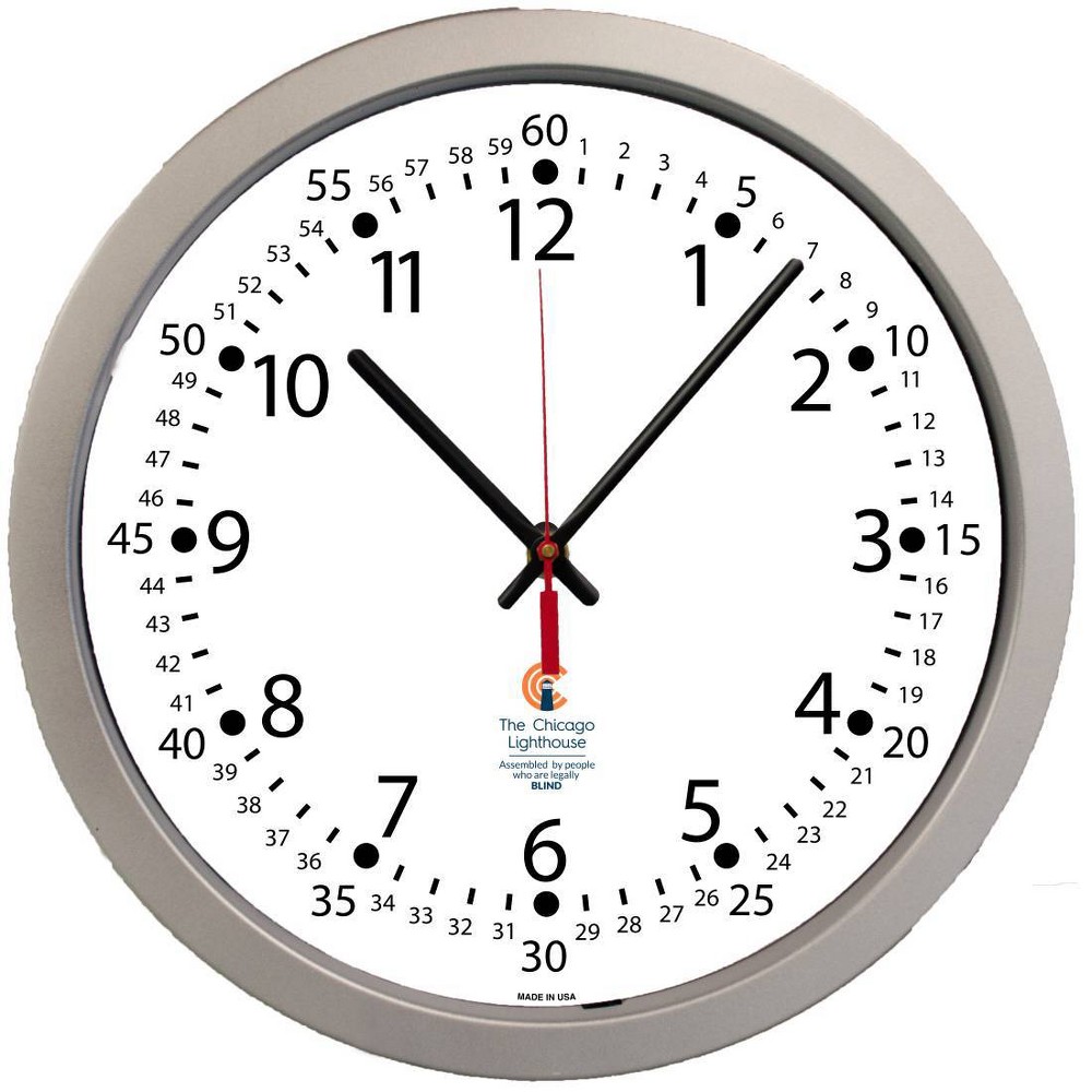 Photos - Wall Clock 14.5" Hospital Contemporary Body Quartz Movement Commercial  Sil