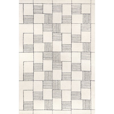 Nuloom Danika Abstract Checkered Wool Indoor Area Rug