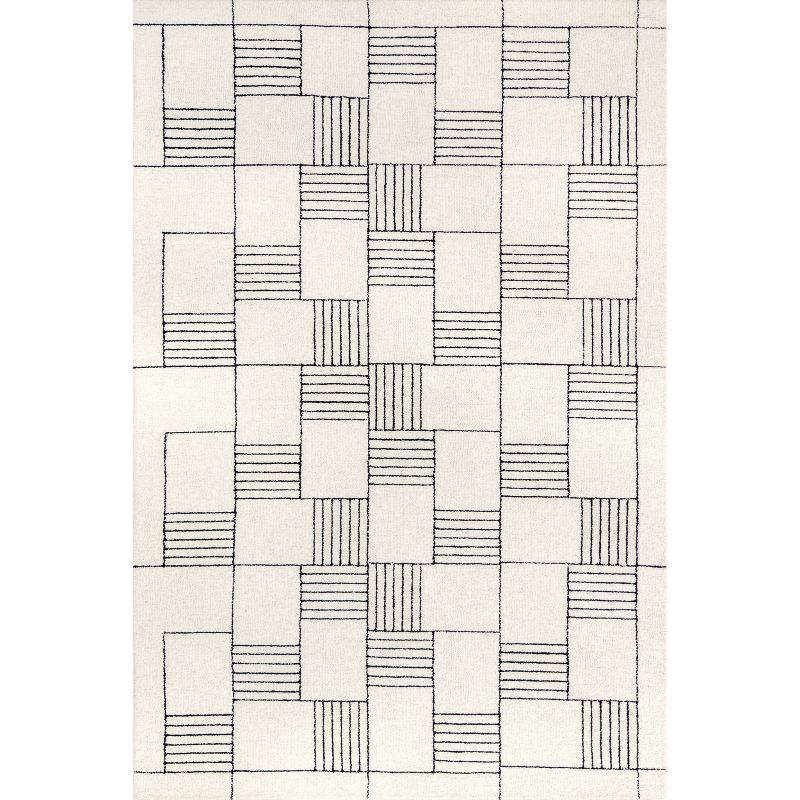 nuLOOM Danika Abstract Checkered Wool Area Rug, 1 of 11