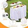 Outdoor Ice Cooler Folding Table with Extra Storage Shelf, Ice Tables for Parties with Drain & Matching Skirt - 4 of 4