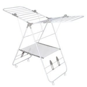 Honey-Can-Do Folding Gullwing Drying Rack: Indoor Collapsible Steel Clothes Dryer, 50 lb Capacity, White - 1 of 4