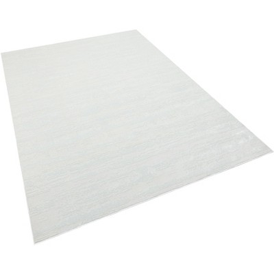 HomeRoots 10' White Abstract Washable Non Skid Area Rug
