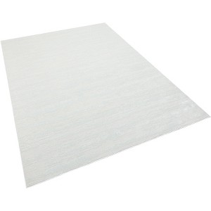 HomeRoots 3' X 5' White Abstract Washable Non Skid Area Rug - 1 of 4