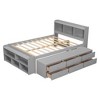 YOOCOZZ Full Size Platform Bed with Bookcase Headboard and Storage Drawers - 4 of 4