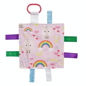 Baby Jack The Learning Lovey Magic Unicorn Magic & Rainbows Sensory Crinkle Tag Toy 8" x 8" - 1 of 4
