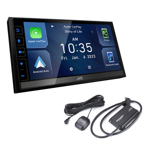 Jvc Kw-m780bt 6.8" Digital Media Receiver, Touch Control Monitor, Apple Carplay / Android Auto With Sxv300v1 Satellite Radio Tuner : Target