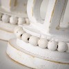 Wood Pillar Holder Cream 16"H Wood Set of 2 - 2 of 4