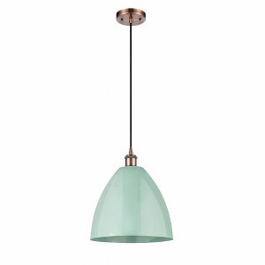 Plymouth Dome - 1 Light Cord Hung Mini Pendant In Industrial Style-14.75 Inches Tall and 12 Inches Wide - 1 of 1