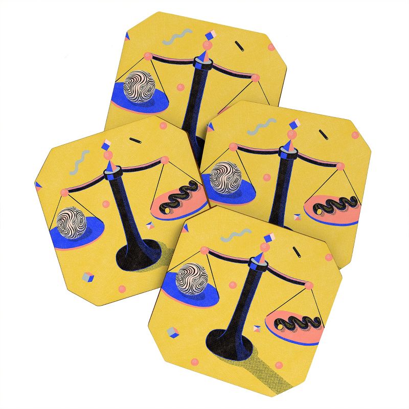 Jaclyn Caris Libra 3 Set of 4 Coasters - Deny Designs, 1 of 5