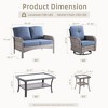 XIZZI Outdoor Patio Swivel Chair Conversation Set, 3/5/7/8 Piece Sofa Sets w/ Side Table, 360° Swivel Seats & Optional Coffee Table/Loveseat - 3 of 4