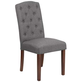 Emma and Oliver Diamond Patterned Button Tufted Parsons Chair