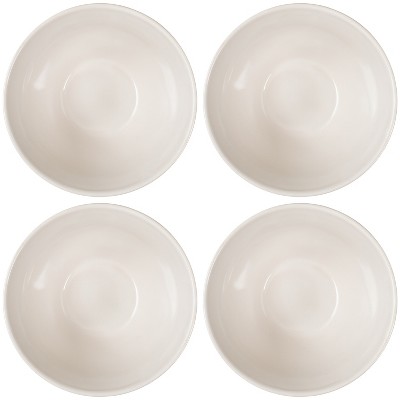 Elanze Designs White Ceramic 5.5 Inch Round Serving Bowls Set of 4