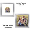 Americanflat 8" x 8" Picture Frame with Mat - Arch Design - Stylish Decor for Living Rooms, Dorms, Offices & More - 4 of 4