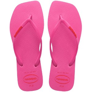 Havaianas Women's Slim Square Logo Pop Up Flip Flops - 1 of 2