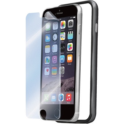 Celly Rubberize Edges Bumper case for iPhone 6 with Screen Protector - Black