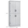 NicBex 69.5 Inch Kitchen Pantry Storage Cabinet with 4 Doors and 2 Adjustable Shelves for Dining Room,Bathroom,Kitchen - 4 of 4