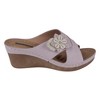 GC Shoes Selly Cross-Strap Flower Comfort Slide Wedge Sandals - 2 of 4