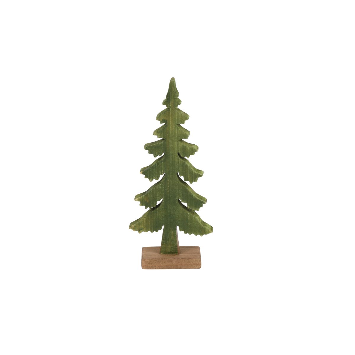 Saro Lifestyle Paulownia Wood Decorative Tree Accent (Set of 4) - Snow-Dusted Tabletop Holiday Decor - thumbnail 3