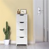 Yaheetech Wooden Bathroom Floor Cabinet Storage Cabinet Organizer with 4 Drawers - 2 of 4