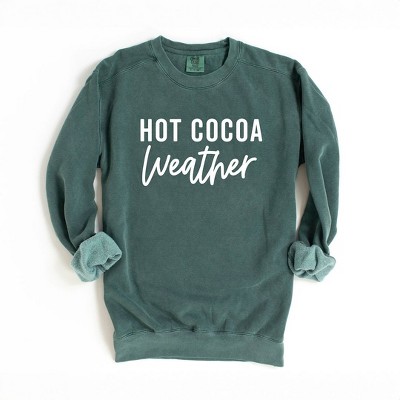 Simply Sage Market Women's  Garment Dyed Graphic Sweatshirt Hot Cocoa Weather