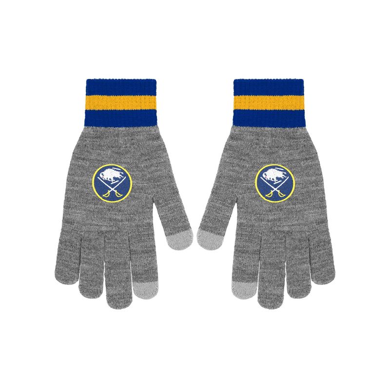 NHL Buffalo Sabres Gray Big Logo Glove, 2 of 3
