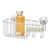 iDESIGN Pl Reo Combo Basket Silver: Stainless Steel Suction Shower Shelf, Bath Organizer, Storage Accessory - 4 of 4