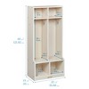 ECR4Kids 2-Section Coat Locker with Bench - 2 of 4