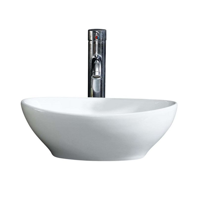 Fine Fixtures Vitreous China Vessel Bathroom Sink - Oval Shape, 4 of 9