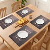 REGALWOVEN Farmhouse Placemats Set of 6 Plastic Placemats for Dining Table Decor Washable Kitchen Table Mat with Rhombic Pattern - 3 of 4