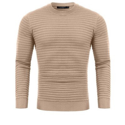 Mens Turtleneck Sweaters Long Sleeve Slim Fit Ribbed Knit Thermal Pullover Sweater