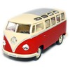 KiNSMART 1962 Volkswagen Classic Hippy Bus 7" 1:24Scale Red Die Cast Metal Model Toy Pull Back Action Car - 3 of 3