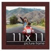 PosterPalooza | Square Classic Modern Brown Picture Frame - UV Acrylic, Foam Board Backing, Hanging Hardware - 3 of 4