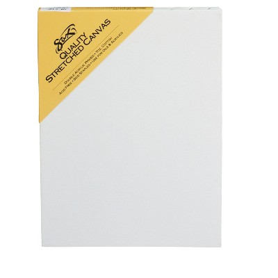 Sax Quality Stretched Canvas, Double Acrylic Primed, 9 x 12 Inches, White