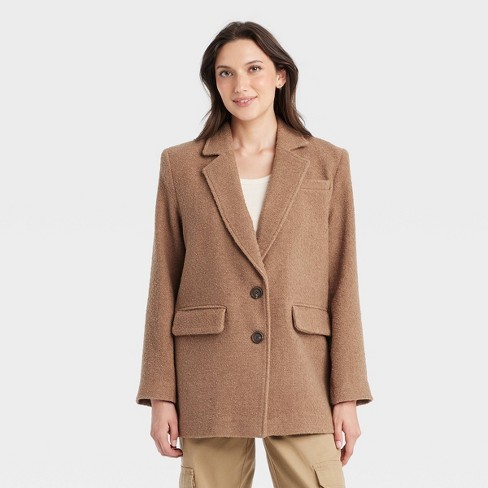 Oversized tan blazer hotsell