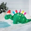 15" Incandescent Tinsel Dinosaur with Santa Hat Christmas Novelty Sculpture Light - Wondershop™ - 2 of 4