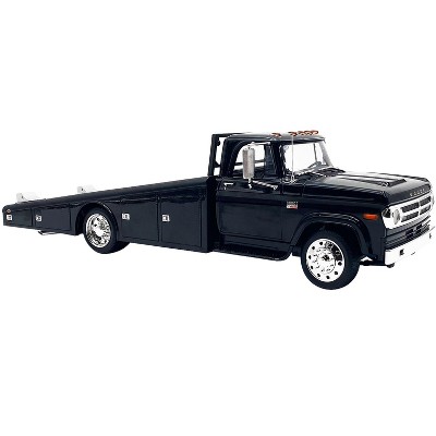 1970 Dodge D-300 Ramp Truck Black with Trucker Wheels Limited Edition to 180 pieces Worldwide 1/18 Diecast Model Car by ACME