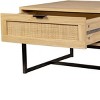 GlasFlength TV Stands and Consoles Cove Coastal Modern TV Stand with Open Storage Cubby SmoothGlide Drawer Sleek for Living Room, Black, 54"*24"*3" - 4 of 4