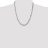 Black Bow Jewelry Men's 6.75mm Sterling Silver, Solid Figaro Chain Necklace - 2 of 4