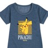 - Pokémon - Hypnotic Pikachu Art Graphic Short Sleeve Fleece Dress - 2 of 4