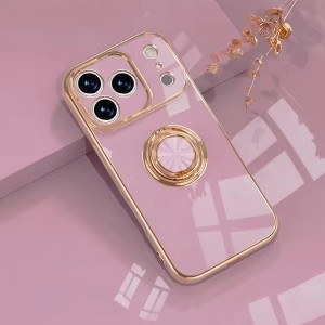 HTUTWOO Designed for iPhone 17 Air Case, with 360° Rotatable Ring Holder, Support Magnetic Car Mount, Glitter Plated Protective Cover - 1 of 4