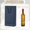 Unique Bargains Thick Kraft Paper Gold Edge Wine Gift Bags 13.7" x 7" x 3.5" 3 Pcs - 2 of 4