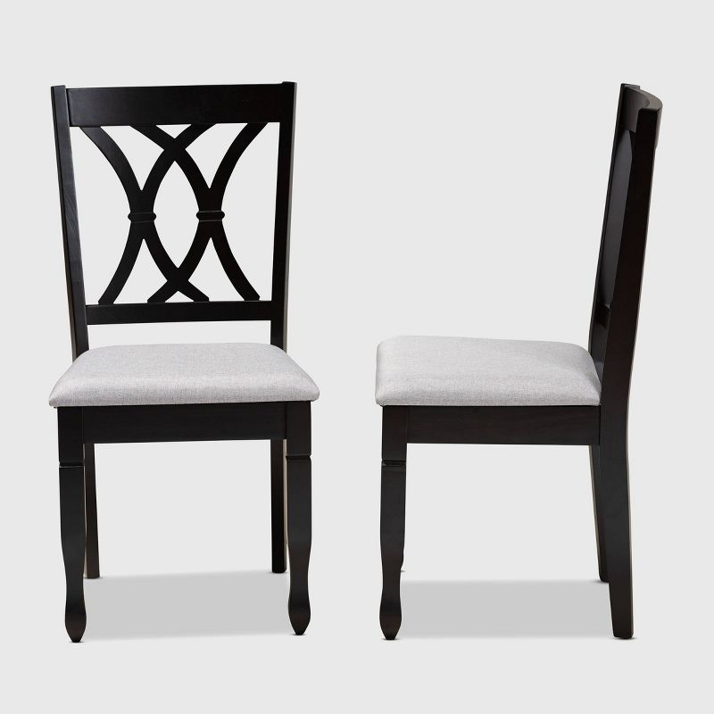 2pc Reneau Upholstered Wood Dining Chair Set - Baxton Studio, 4 of 10