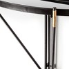 HomeRoots 27" Black And Silver Glass And Metal Half Circle Wall Mounted Accent Shelf - 4 of 4