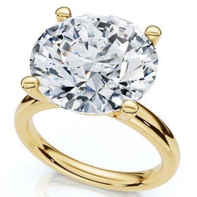 Pompeii3 Certified 9Ct Aurora Solitaire Diamond Engagement Ring 14k Gold or Pt Lab Created