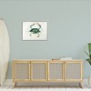 Stupell Industries Blue Sea Crab Over Beige Soft Watercolors Framed Giclee Art - 3 of 4