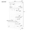 FURNIinspire Hall Trees Clothes Rack Hat Organizer Coat Rack Entryway Bench With 3 Shelves, Drawers, 3 Hooks For Hallway, Black, 16.5"*40.2"*71.3" - 3 of 4