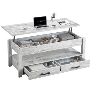 Hausource 47.2" Lift Top Coffee Table with Storage Drawers, Hidden Compartment - 1 of 4
