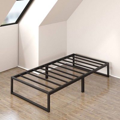 Twin Black Metal Platform Bed Frame with Slats