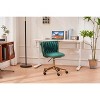 Grungis Velvet Swivel Office Chair with Universal Wheels,Gaming Chair with Adjustable Height and Hand Woven Backrest,Computer Chair for Office - 2 of 4