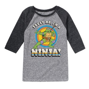 Boys' - Teenage Mutant Ninja Turtles - Trust Me I'm a Ninja Raglan Graphic T-Shirt - 1 of 4